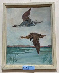 OIL ON BOARD OF FLYING PINTAILS