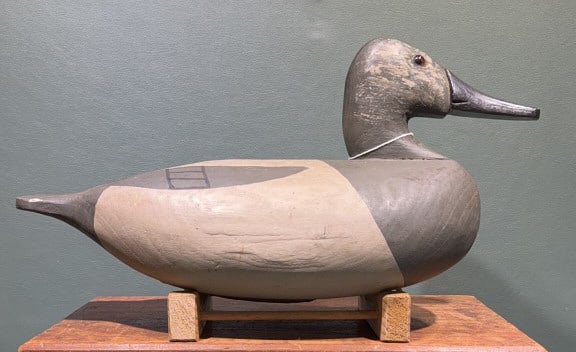 RALPH PYLE HEN CANVASBACK DECOY: 14" X 6"