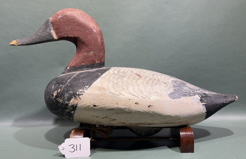 ANTIQUE CANVASBACK DECOY: 15"