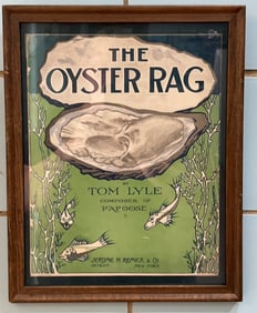 THE OYSTER RAG FRAMED ADVERTISING