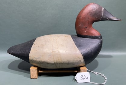 ED PARSONS CANVASBACK DRAKE DECOY