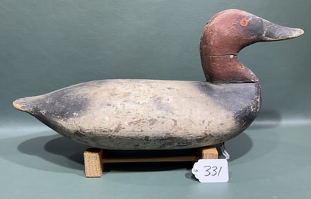 TAYLOR BOYD CANVASBACK DRAKE DECOY