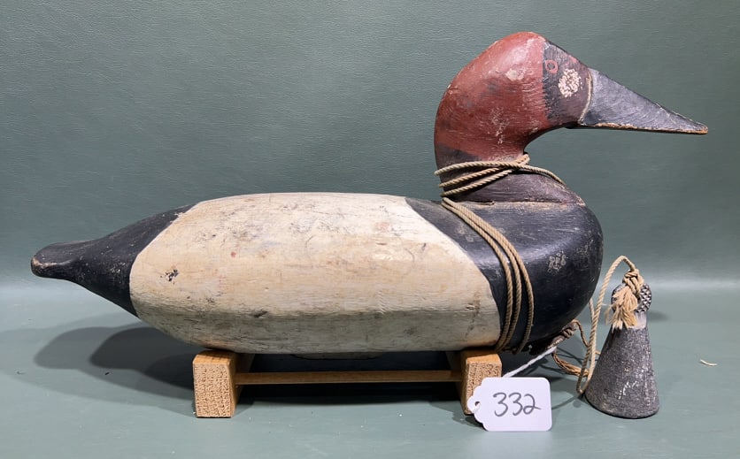 BARNARD CANVASBACK DRAKE DECOY: 15"