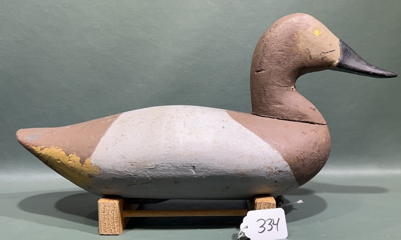JIM CURRIER CANVASBACK HEN DECOY: 16"
