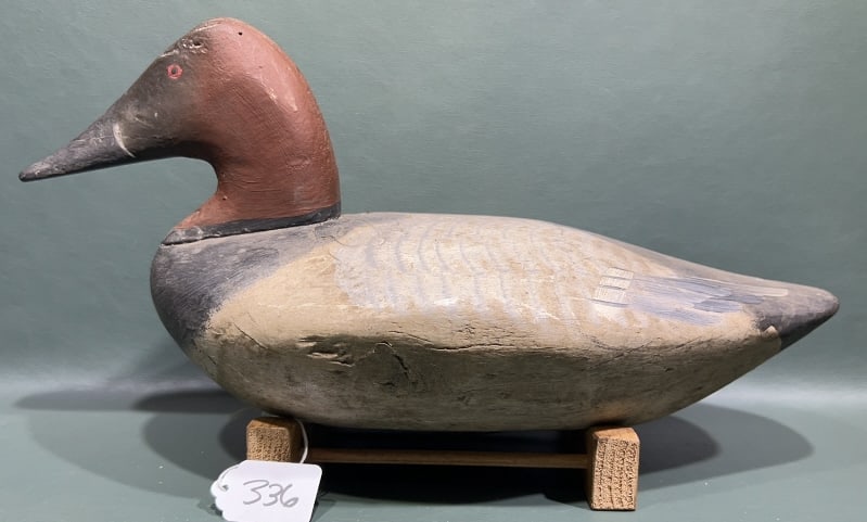 UNKNOWN CANVASBACK DRAKE DECOY: 15 1/2"
