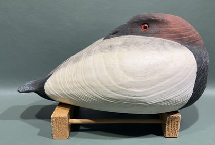 STEVE MERRIT CANVASBACK SLEEPING DRAKE DECOY