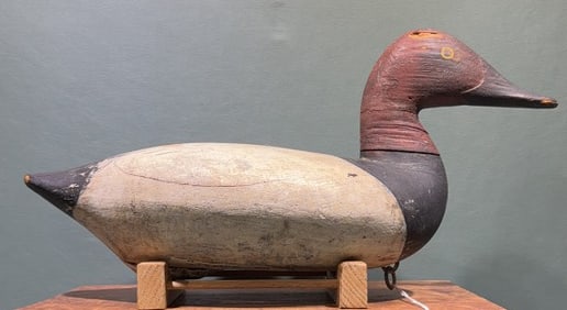 ED PEARSON CANVASBACK DRAKE DUCK DECOY