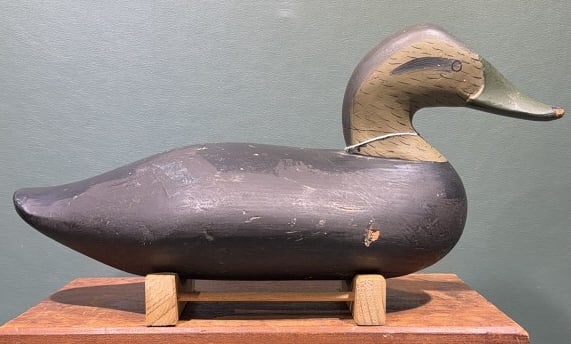 CHARLIE JOINER BLACK DUCK (REPAINT): 15-1/2"