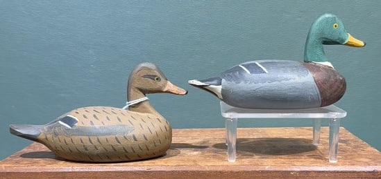 PAIR OF CAPT. JESS URIE MINI MALLARD DECOYS
