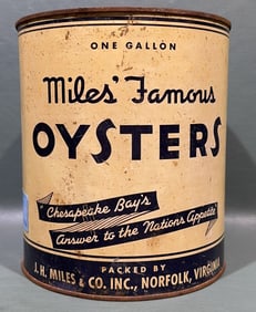 MILE'S FAMOUS OYSTER 1 GALLON CAN