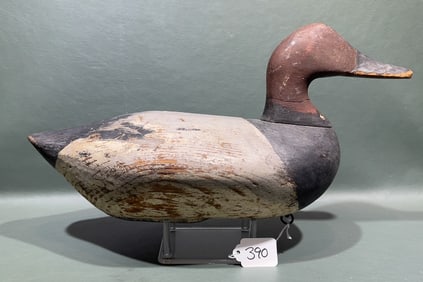 BILLY MOORE CANVASBACK DRAKE WORKING DECOY