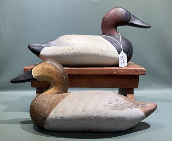 PAIR OF CHARLIE JOINER CAST IRON FULL BODY: CANVASBACK