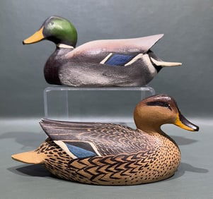 PAIR OF L. T. WARD 1960 MINI MALLARDS IN BALSA