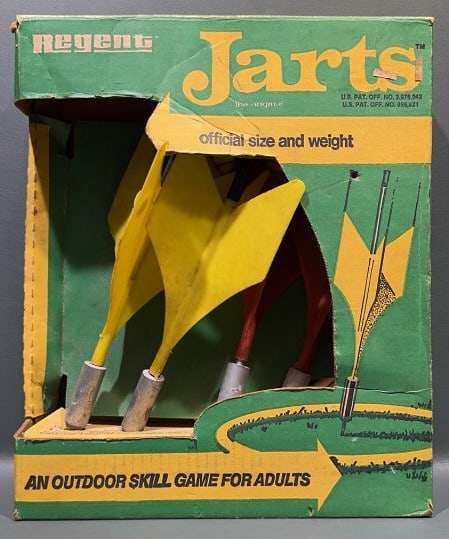 "JARTS" VINTAGE LAWN DARTS GAME: 14" X 12"
