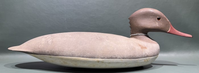 J. P. HAND MERGANSER HEN DECOY