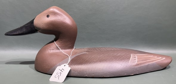 CAST IRON CANVASBACK HAN SINK BOX DECOY