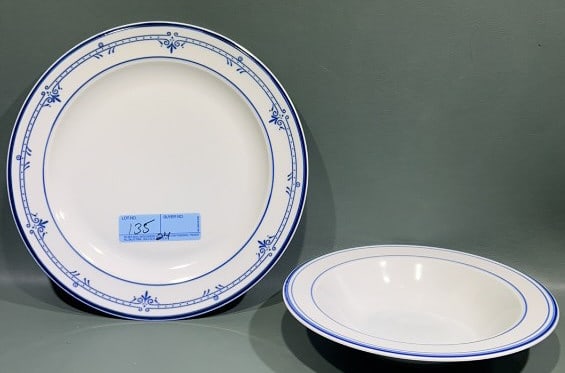 12 MIKASA CERASTONE CHARGERS & 12 BOWLS: 12"