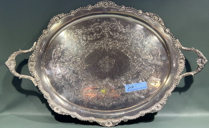 MAPPIN & WEBB SHEFFIELD SILVER PLATE TRAY: 30" X 19"