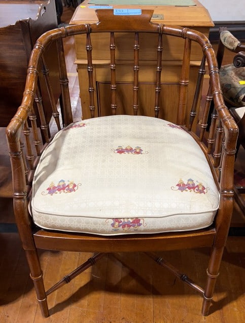 FAIRFIELD FAUX BAMBOO ARM CHAIR (1 of 8)