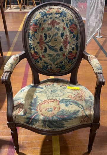 ANTIQUE FRENCH NEEDLEPOINT ARM CHAIR (1 of 8)