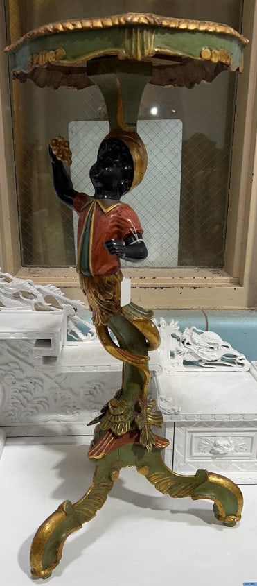 ANTIQUE BLACKAMOOR PEDESTAL (1 of 7)