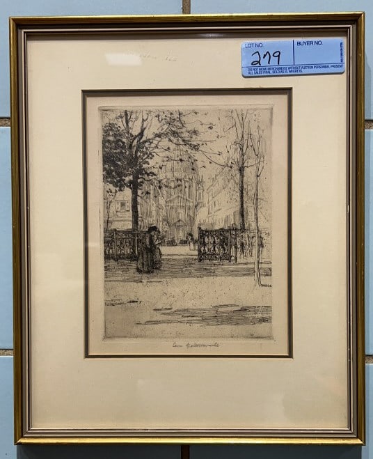 ANNE GOLDTHWAITE "VALDE GRACE CHURCH, PORIS" ETCHI (1 of 3)