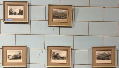 SET OF 5 VARIOUS CHINESE FRAMED PRINTS