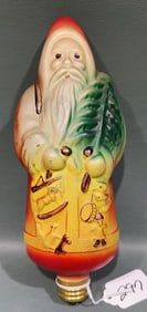 VINTAGE BELSNICKEL SANTA CLAUS FIGURAL LIGHT BULB