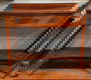 INLAID SOLID MAHOGANY 1 DRAWER SERVER