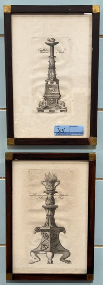 PR OF CARLO ANTONINI ARCHITECTUAL ENGRAVINGS: 15" X 10"