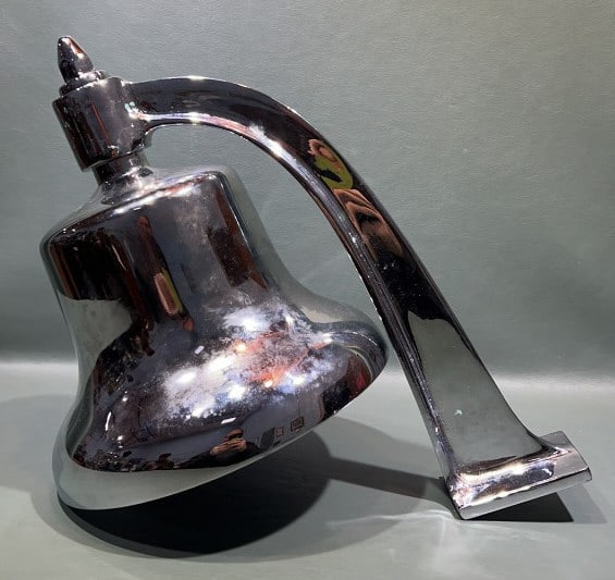 GREENBERG SAN FRANSISCO QUALITY SHIP BELL: BELL SIZE IS 11 1/2" X 10"