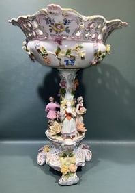 LARGE MIESSEN FIGURAL COMPOTE