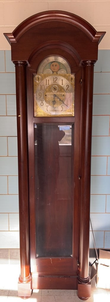 ANT MAHOGANY TALL CASE GRANDFATHER CLOCK (1 of 6)