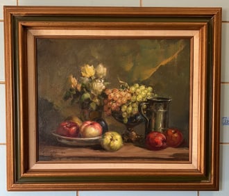 SIGNED OIL ON CANVAS OF STILL LIFE