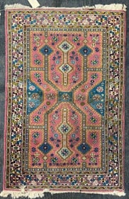 SEMI-ANTIQUE HANDMADE ORIENTAL AREA RUG