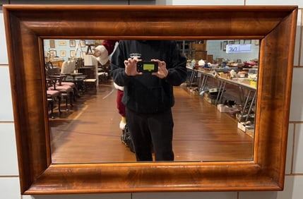 ANTIQUE MAHOGANY OGEE MIRROR