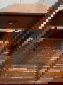 ANTIQUE PINE COUNTRY 1 DRAWER DROPLEAF