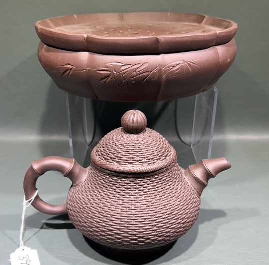 CHINESE YIXING CLAY TEAPOT & WARMER (1 of 11)