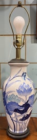 BLUE & WHITE PORCELAIN TABLE LAMP