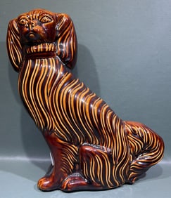 BROWN STAFFORDSHIRE STYLE DOG