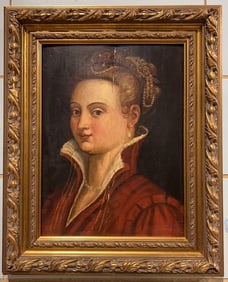 ANTIQUE OIL ON BOARD PORTRAIT OF A LADY