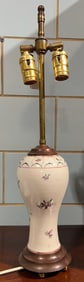 ANTIQUE PORCELAIN TABLE LAMP