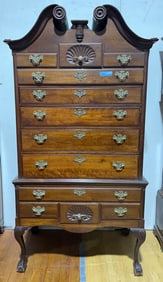 ANTIQUE CHIPPENEDALE MAHOGANY HIGHBOY