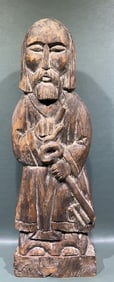 CARVED WOODEN SANTOS FIGURE