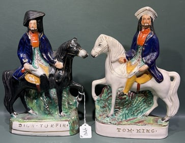 TOM KING / DICK TURPIN STAFFORDSHIRE FIGURES
