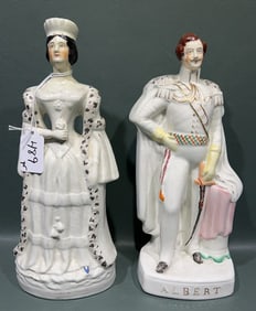 PAIR OF EARLY STAFFORDSHIRE FIGURES