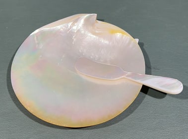 VINTAGE MOTHER OF PEARL PLATE