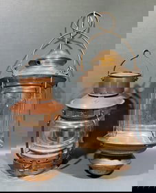 HANG BRASS SHIP LIGHT & ANCHOR BRASS SHIP LIGHT