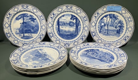 13 WEDGWOOD WESTTOWN SCHOOL PLATES