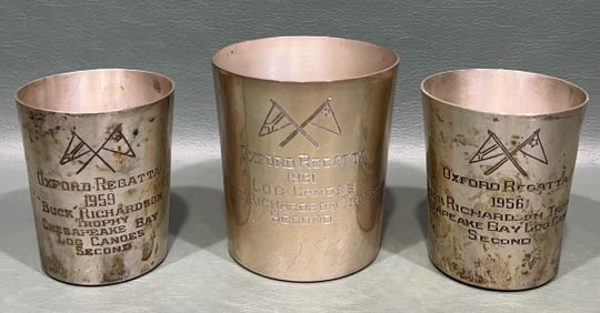 3 OXFORD REGATTA SCHOFIELD STERLING TROPHIES
